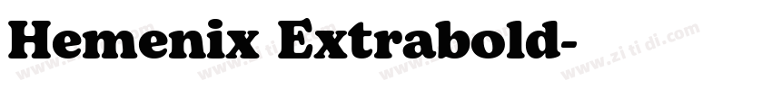 Hemenix Extrabold字体转换